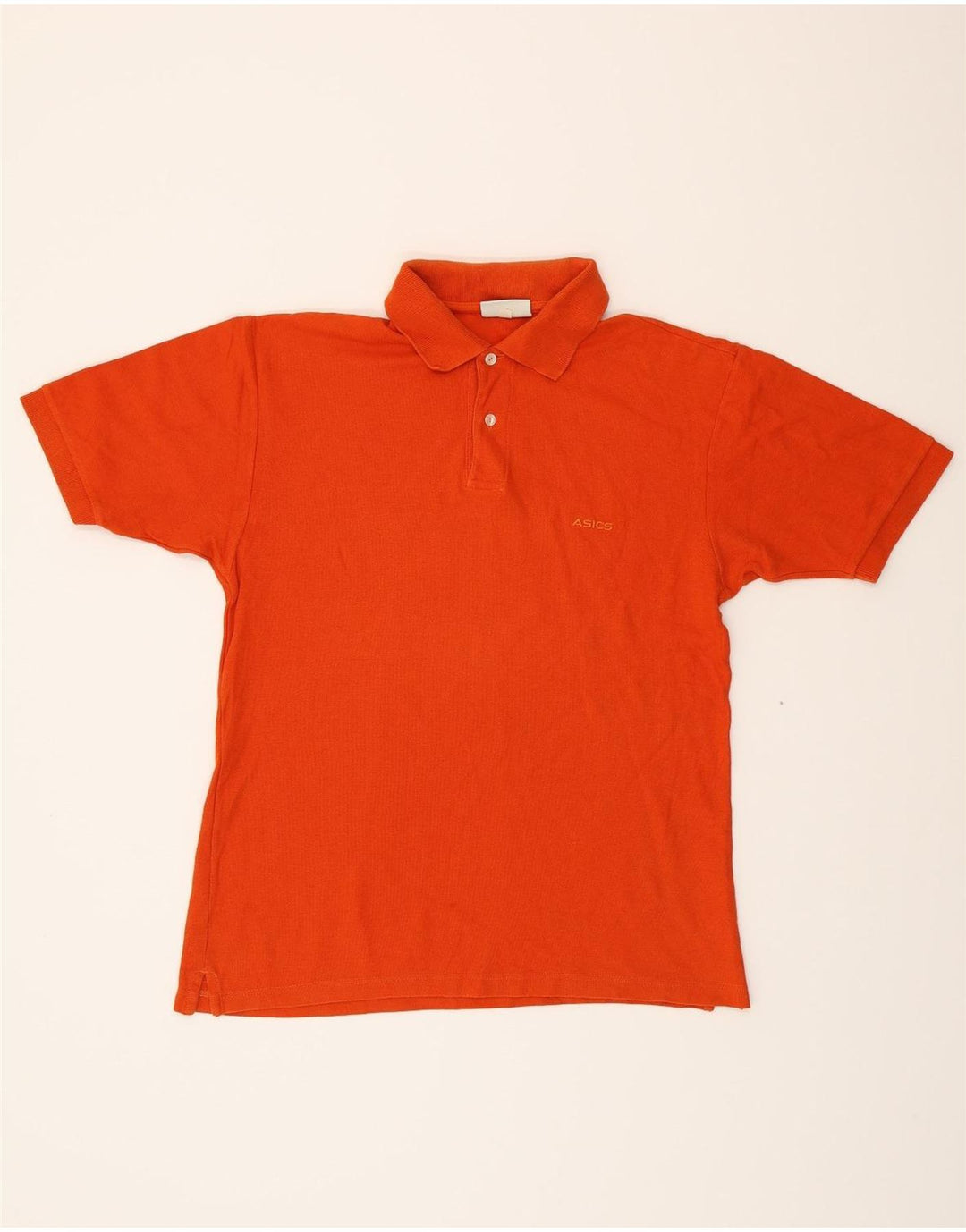 ASICS Mens Polo Shirt Medium Orange Cotton Vintage Asics and Second-Hand Asics from Messina Hembry 