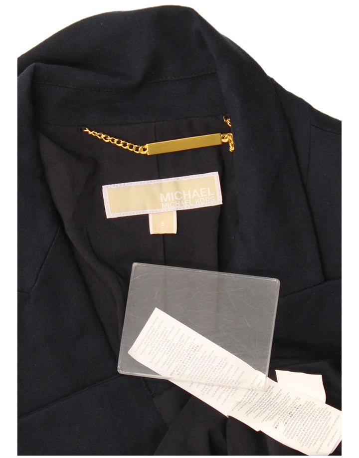 MICHAEL KORS Womens Double Breasted Blazer Jacket US 8 Medium Navy Blue