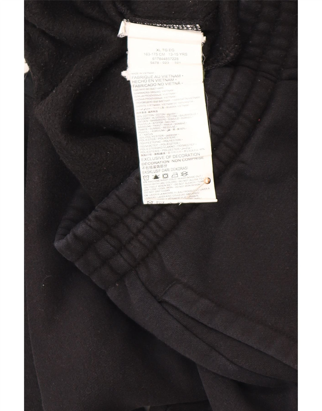 CONVERSE Boys Tracksuit Trousers Joggers 13-14 Years XL  Black