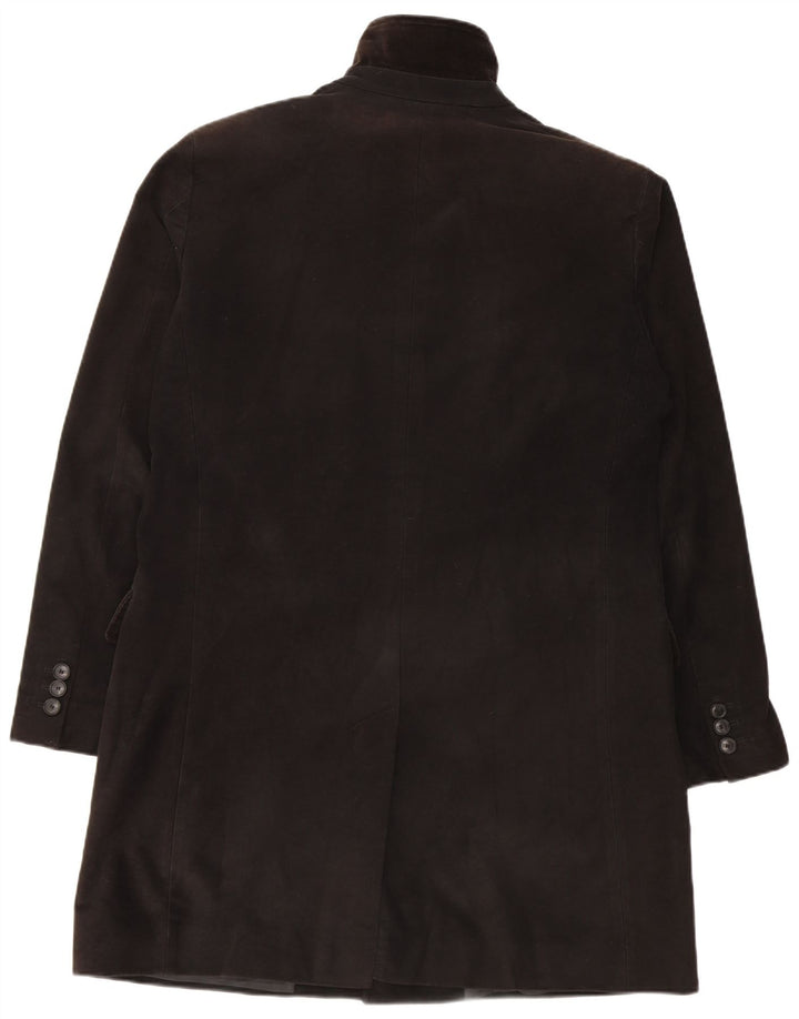 Hugo Boss Mens Overcoat EU 50 Large Black Cotton