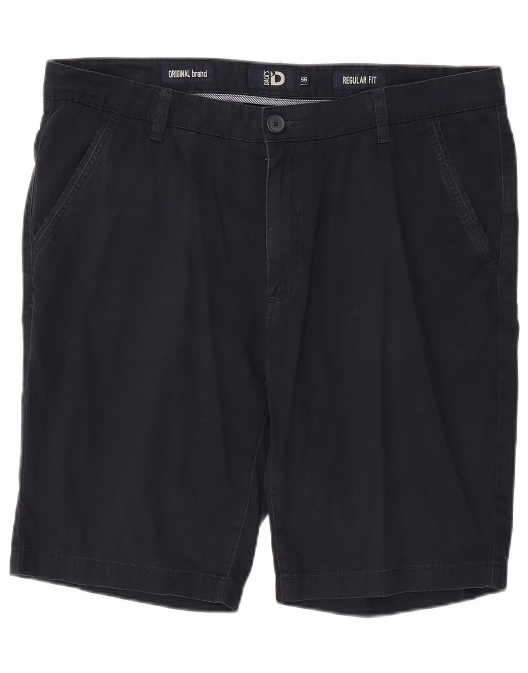 Dack's Mens Regular Fit Chino Shorts IT 56 3XL W40  Navy Blue Cotton