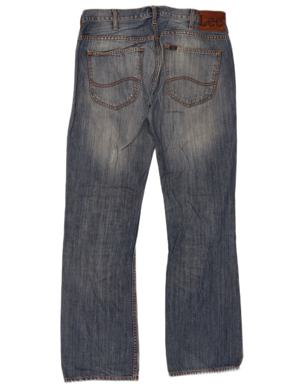 Lee Mens Knox Relaxed Fit Straight Jeans  W36 L34 Blue Cotton