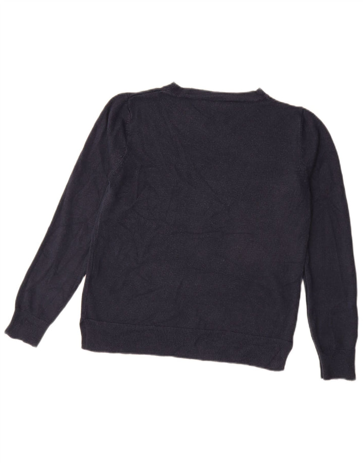 Marks & Spencer Womens Crew Neck Jumper Sweater UK 12 Medium Navy Blue