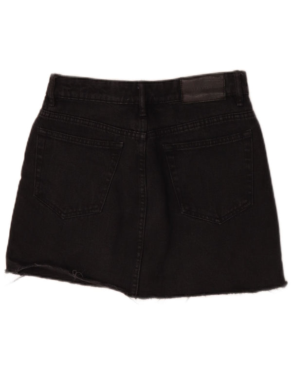 Trafaluc Womens Denim Skirt Small W26 Black