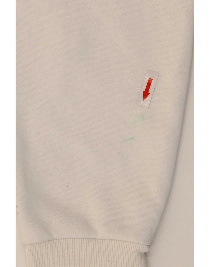 Champion Mens Hoodie Jumper Medium White Cotton