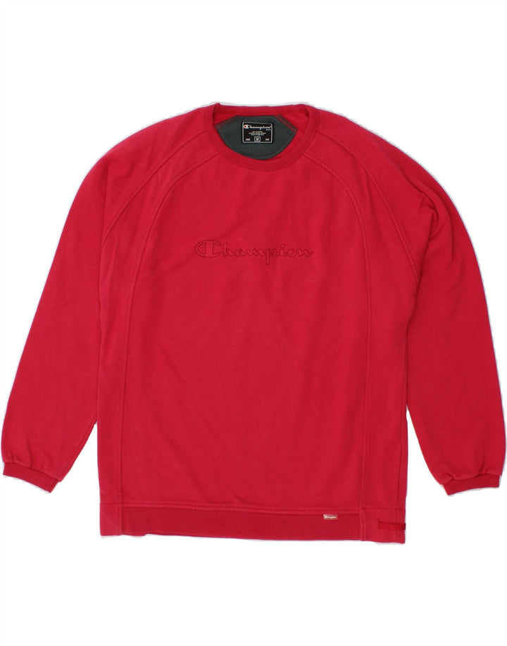 CHAMPION Womens Sweatshirt Jumper UK 14 Medium Pink Cotton Vintage Champion and Second-Hand Champion from Messina Hembry 