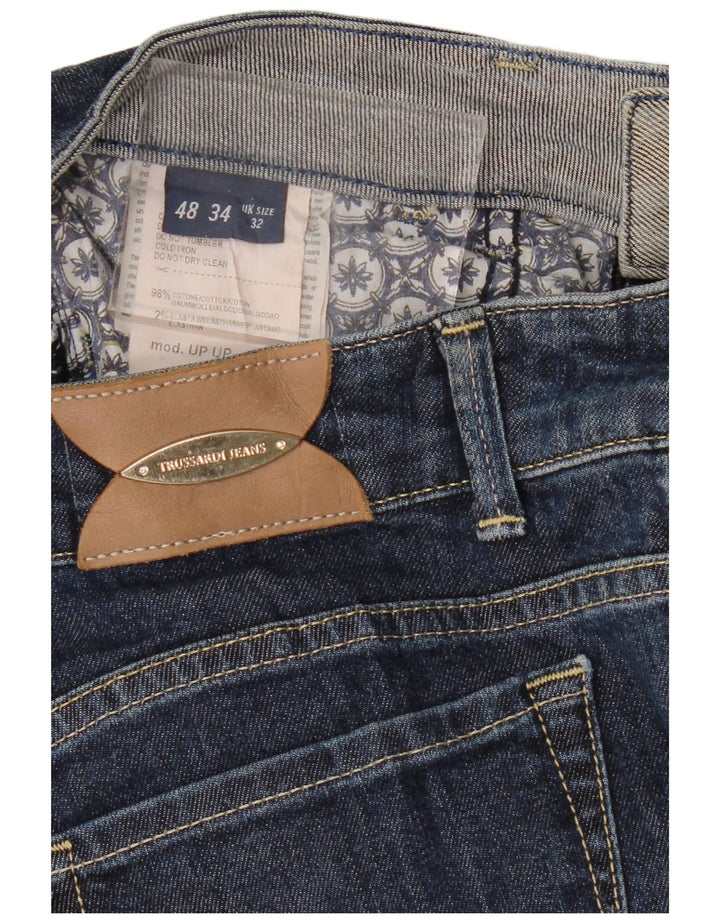 Trussardi Womens Slim Jeans W32 L32 Navy Blue Cotton