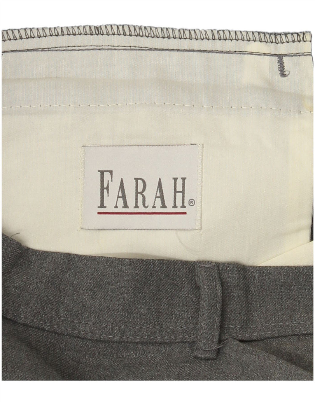 FARAH Mens Straight Casual Trousers W40 L30 Grey