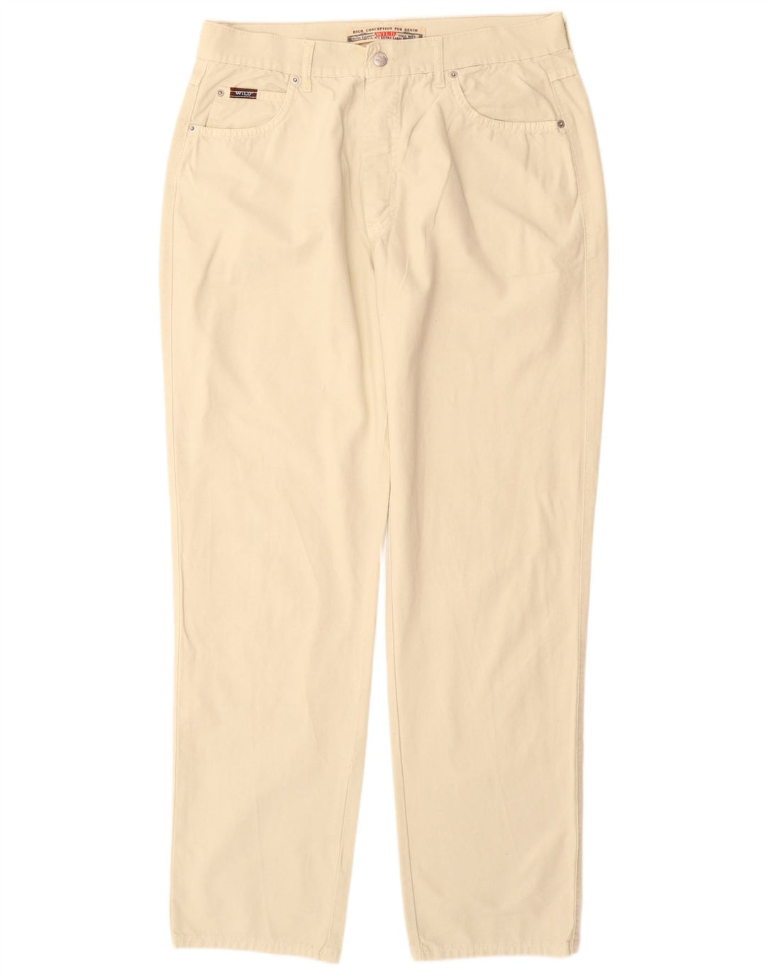 WILD JEANS Mens Tapered Casual Trousers IT 54 2XL W34 L33 Beige Cotton