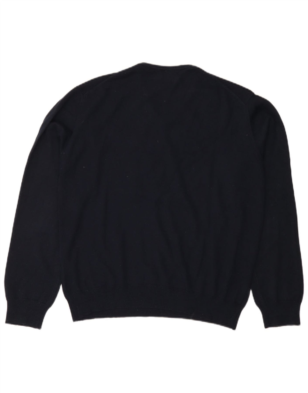 RIFLE Womens V-Neck Jumper Sweater UK 18 XL Navy Blue Acrylic