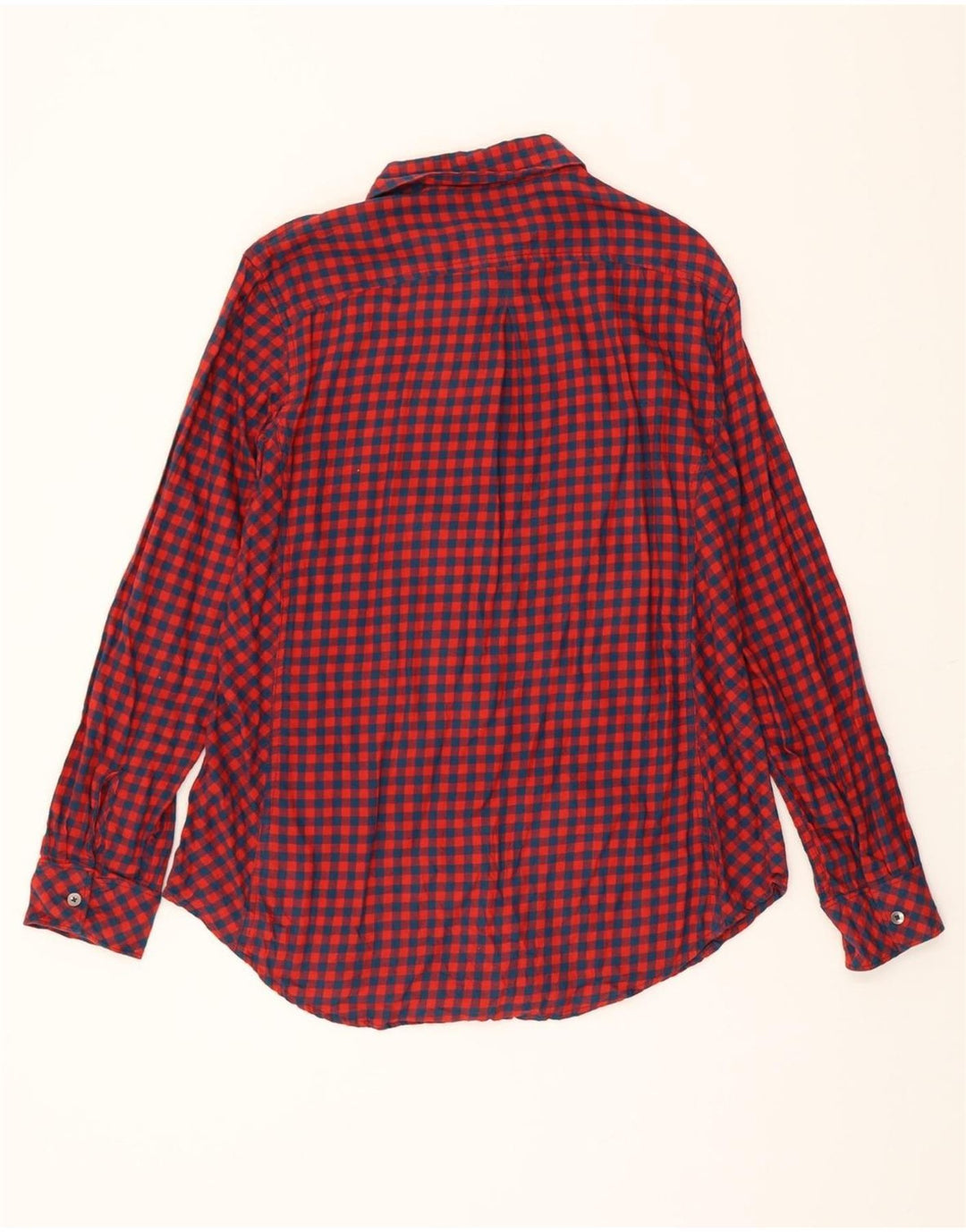 LEE Womens Flannel Shirt UK 16 Large Red Gingham Cotton Vintage Lee and Second-Hand Lee from Messina Hembry 