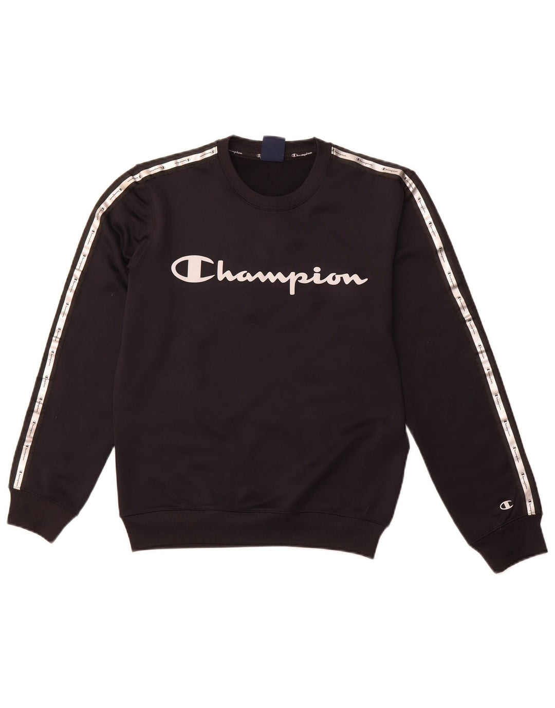 CHAMPION Mens Graphic Sweatshirt Jumper XS Navy Blue Polyester