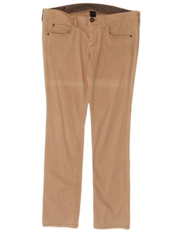 Calvin Klein Mens Slim Casual Trousers W32 L32 Beige Cotton