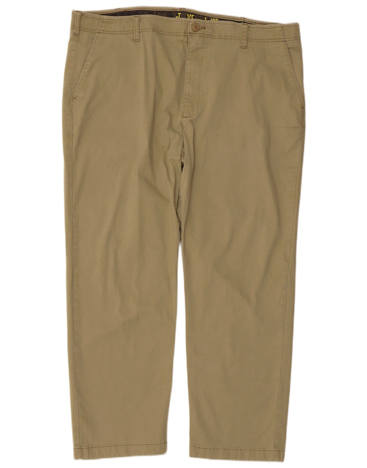 LEE Mens X-treme Comfort Straight Chino Trousers W44 L30 Khaki Cotton