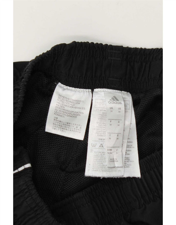 Adidas Mens Tracksuit Trousers Medium Black Colourblock Polyester