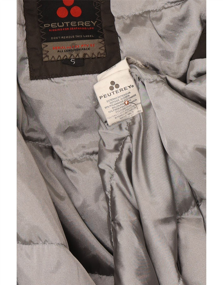 PEUTEREY Mens Padded Coat UK 36 Small Grey Polyamide