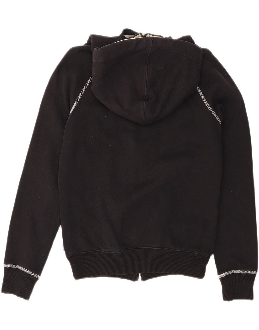 ADIDAS Womens Graphic Hoodie Jumper UK 10 Small Black Cotton