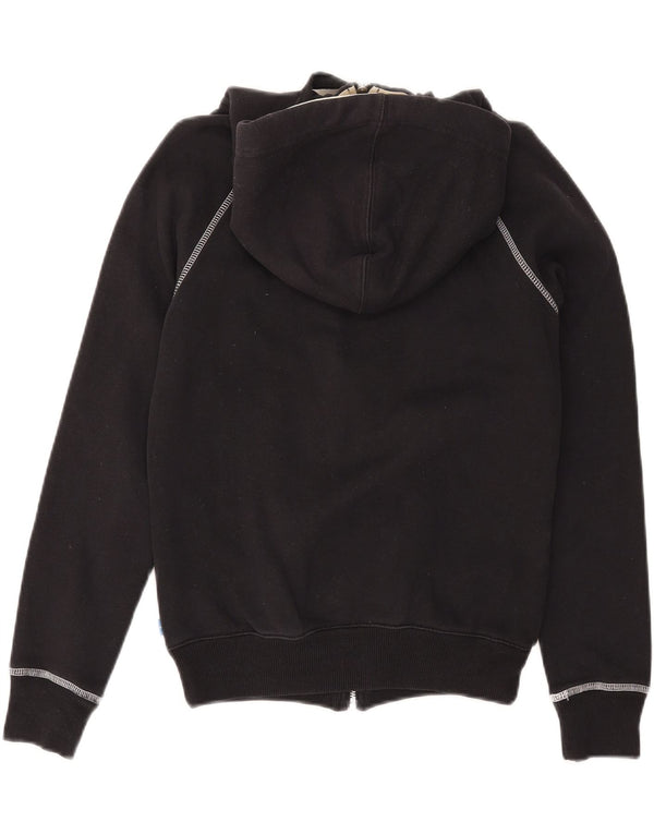 ADIDAS Womens Graphic Hoodie Jumper UK 10 Small Black Cotton