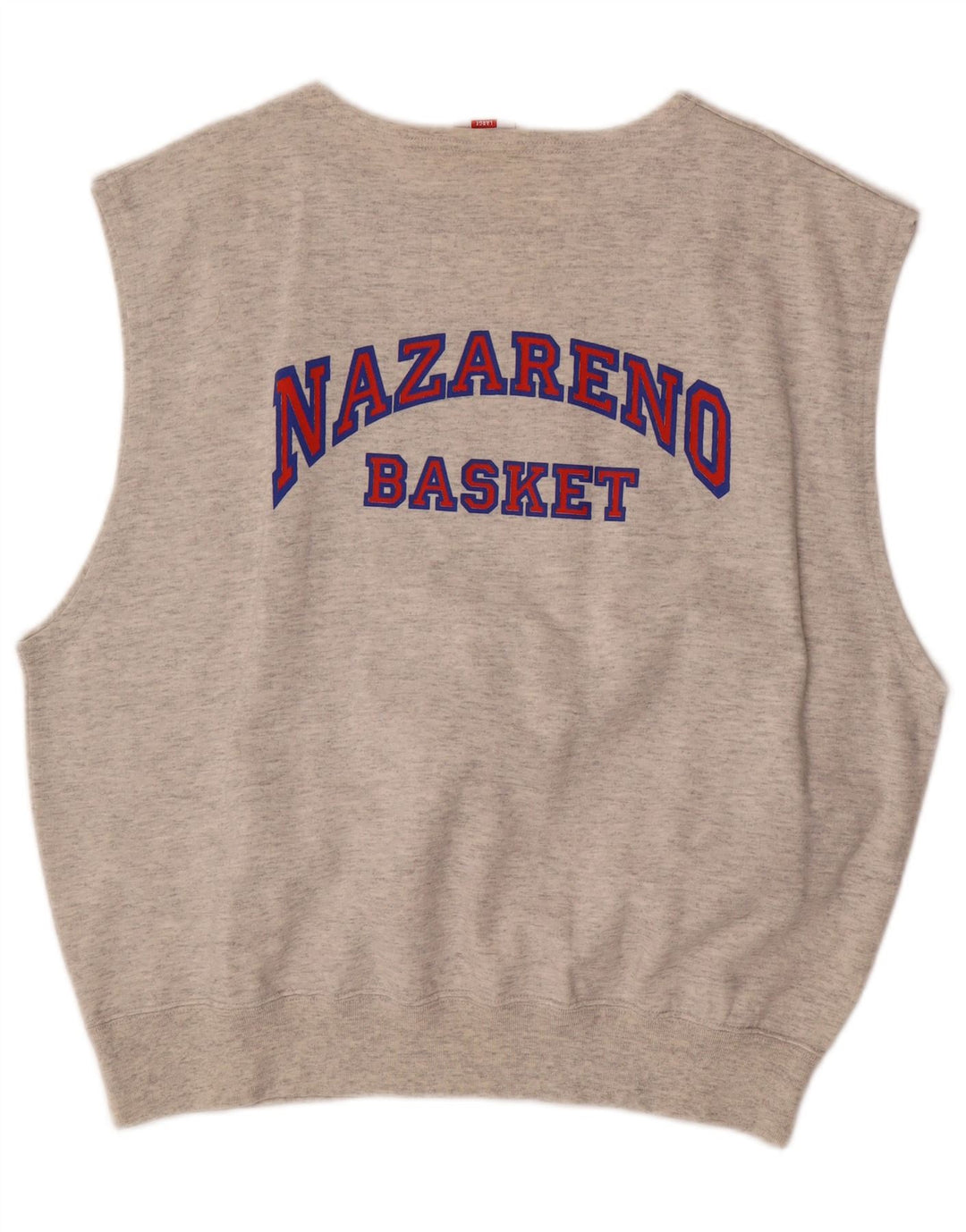 CHAMPION Mens Graphic Vest Top Large Grey Cotton