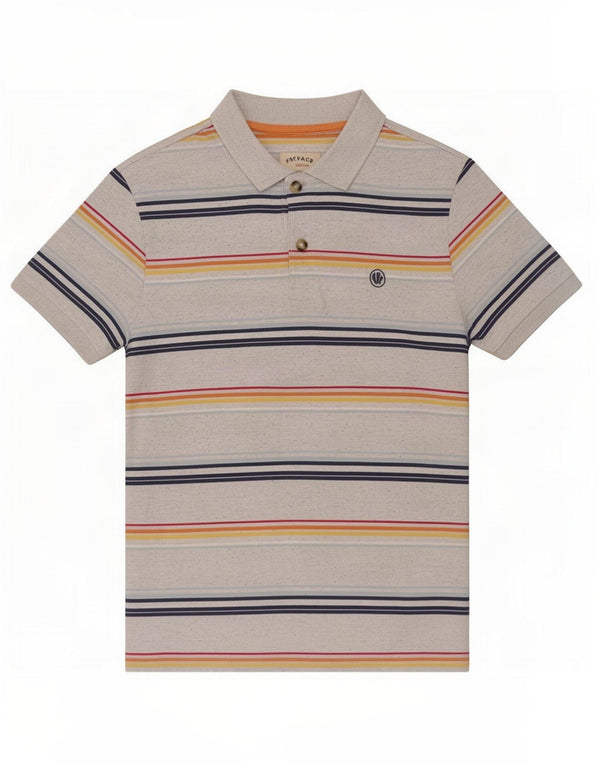 Fat Face Mens Polo Shirt Small Grey Striped