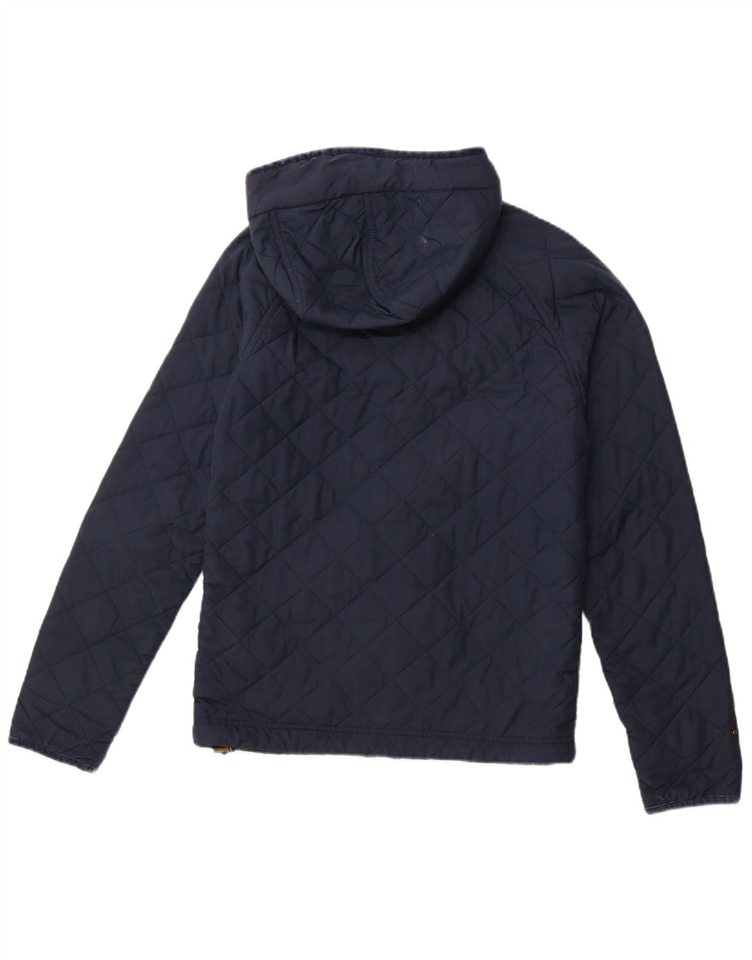 JACK WILLS Mens Hooded Quilted Jacket UK 34 XS Navy Blue Polyester