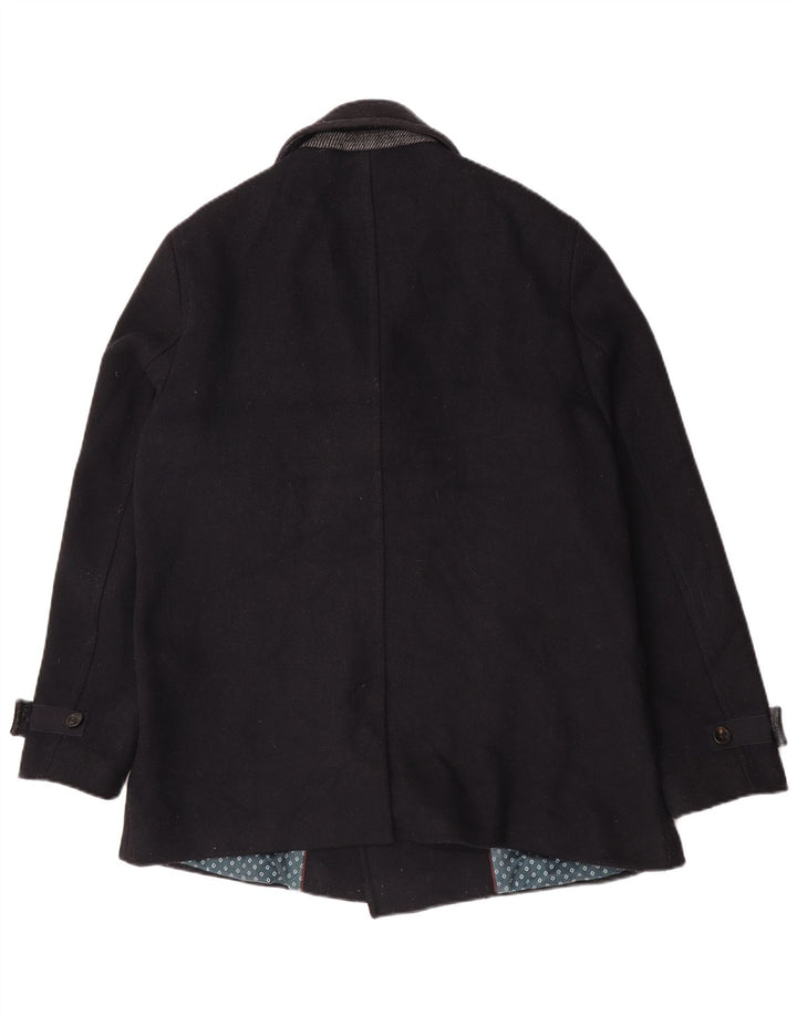 Ted Baker Mens Pea Coat Size 6 2XL Black Wool