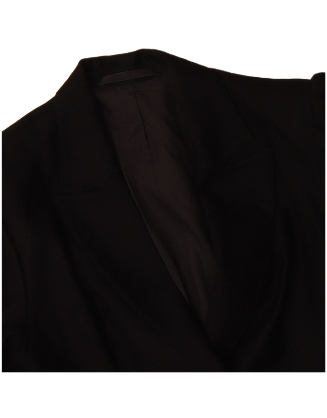 VINTAGE Womens Double Breasted Blazer Jacket UK 14 Medium Black