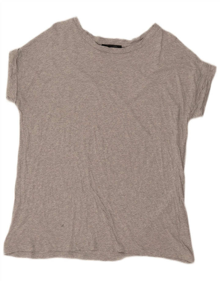 All Saints Mens T-Shirt Top Medium Grey