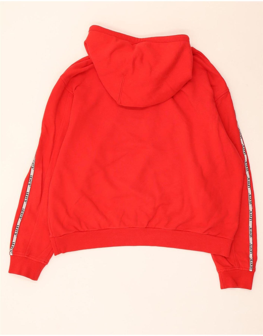 Levi's Womens Graphic Oversized Hoodie Jumper UK 14 Medium Red Cotton