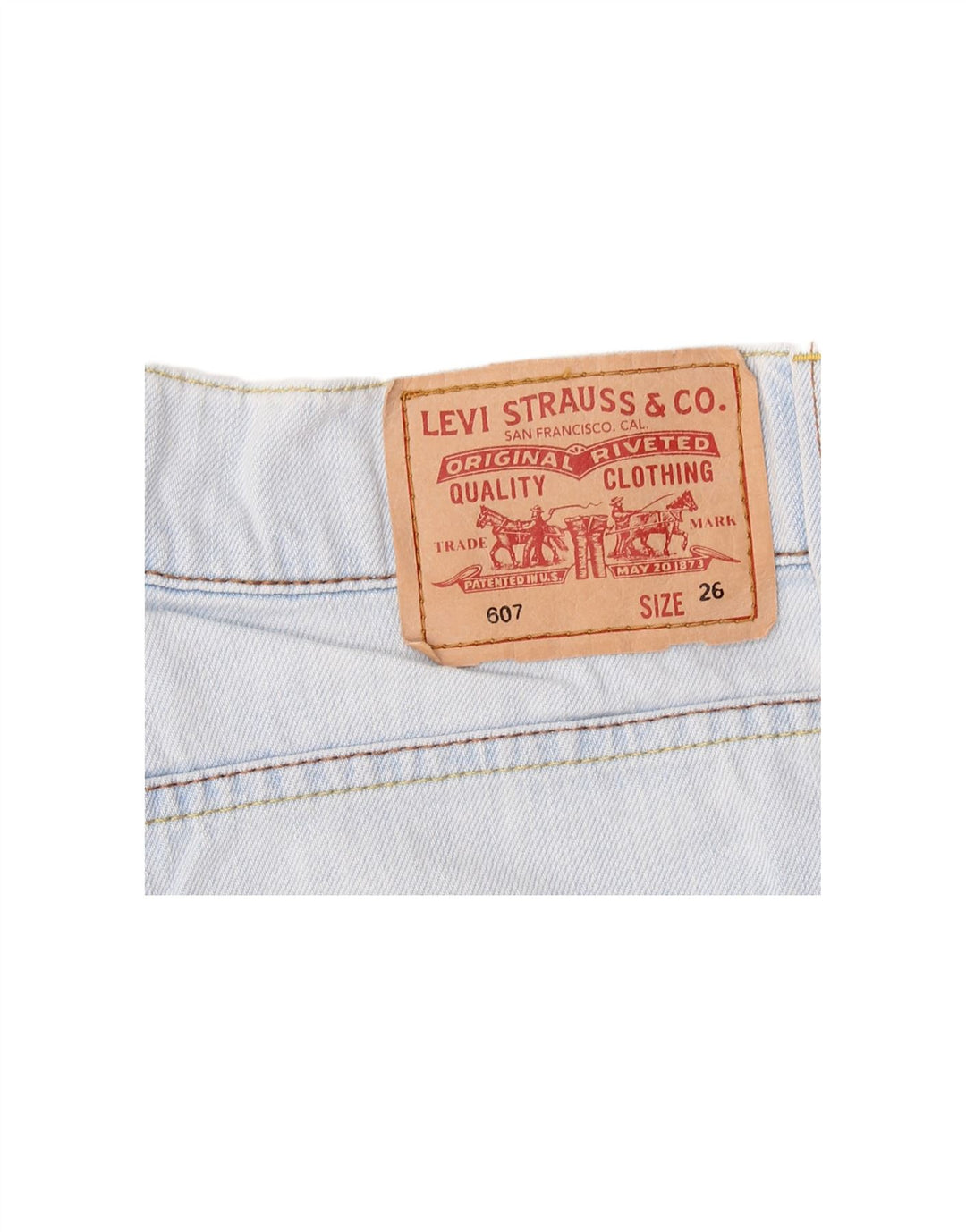 LEVI'S Womens 607 Denim Shorts W26 Small Blue Cotton
