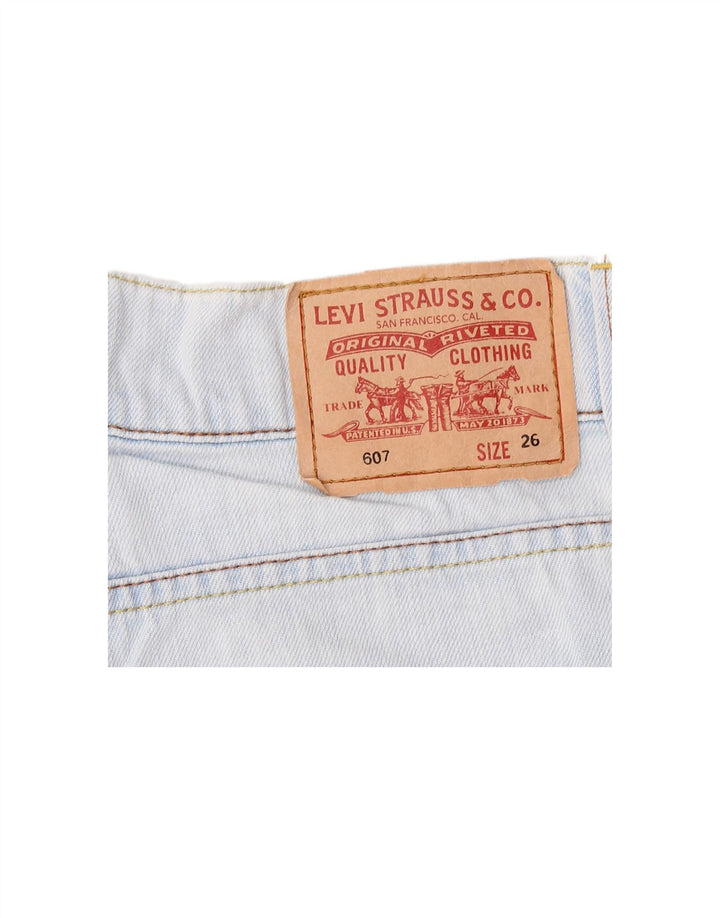 LEVI'S Womens 607 Denim Shorts W26 Small Blue Cotton