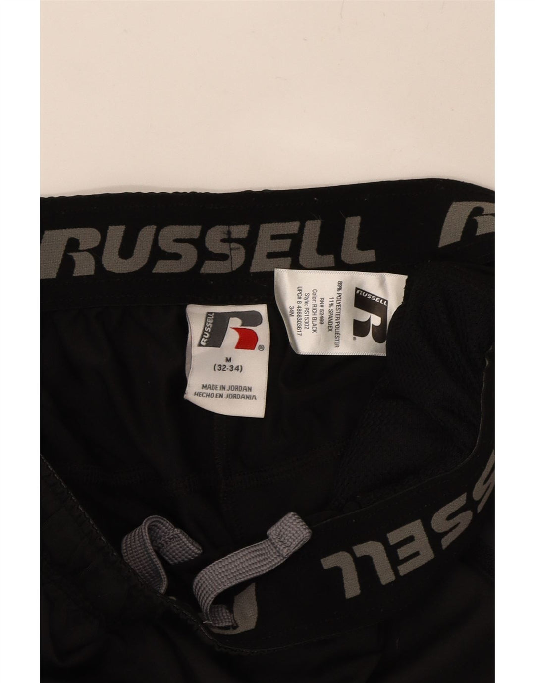 RUSSELL ATHLETIC Mens Dri-Power Tracksuit Trousers Medium  Black Polyester Vintage Russell Athletic and Second-Hand Russell Athletic from Messina Hembry 