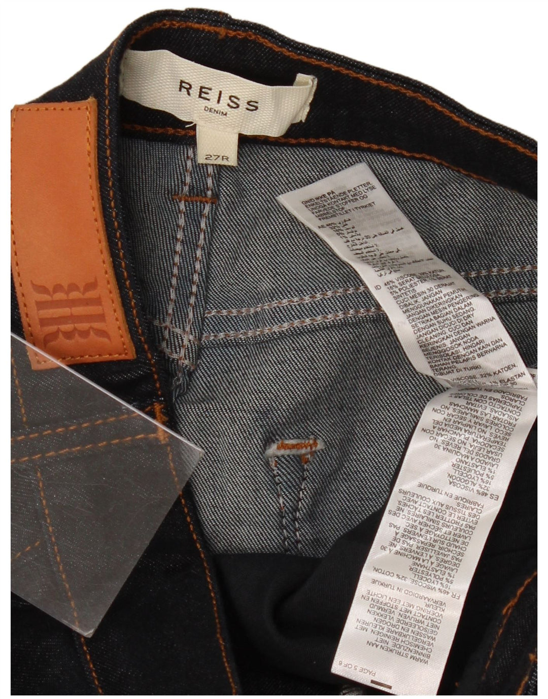 Reiss Womens Flared Jeans W27 L33 Navy Blue Viscose