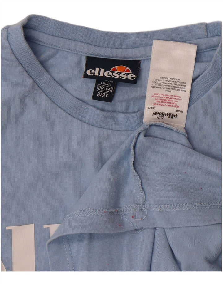Ellesse Boys Graphic T-Shirt Top 8-9 Years Blue Cotton