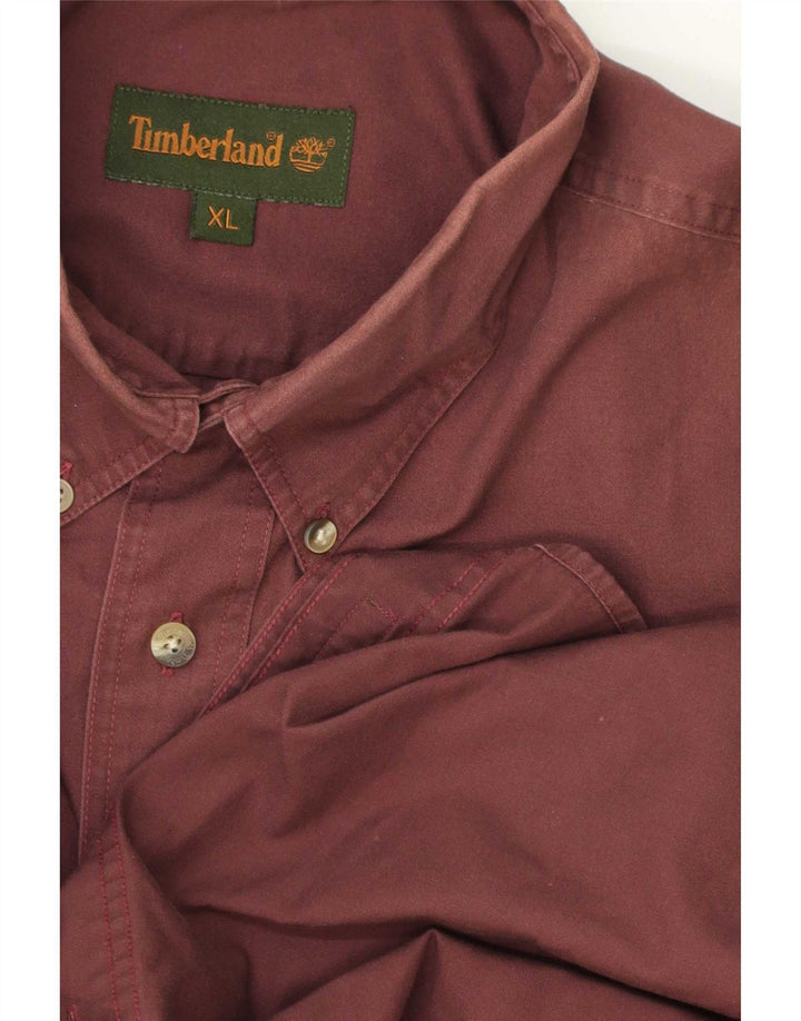 Timberland Mens Shirt XL Burgundy