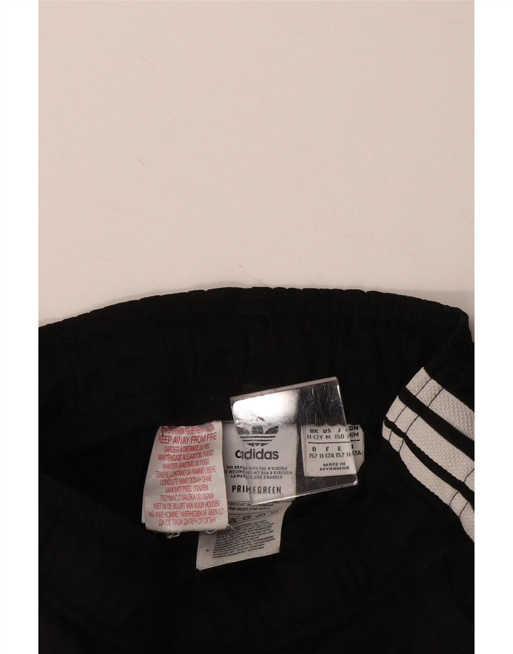 ADIDAS Girls Tracksuit Trousers Joggers 11-12 Years  Black Polyester