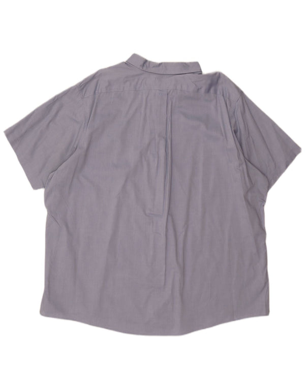 EDDIE BAUER Mens Short Sleeve Relaxed Fit Shirt 3XL Blue Cotton