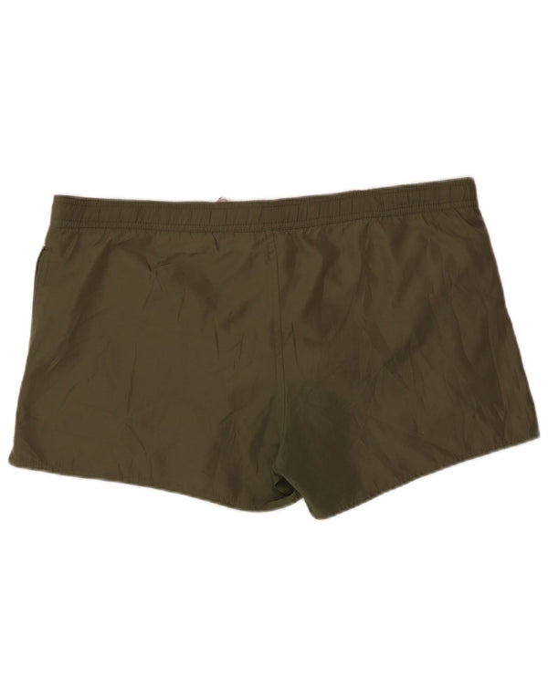 Diesel Mens Swimming Shorts XL Khaki Striped Polyester