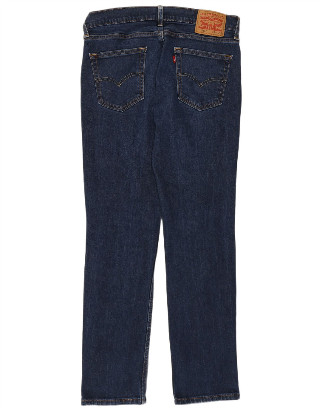 Levi's Mens 511 Slim Jeans W34 L32 Navy Blue Cotton