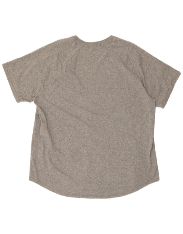 Nike Mens Short Sleeve Regular Graphic T-Shirt Top 2XL Grey Cotton