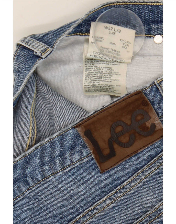 Lee Mens Luke Slim Jeans W32 L32 Blue Cotton