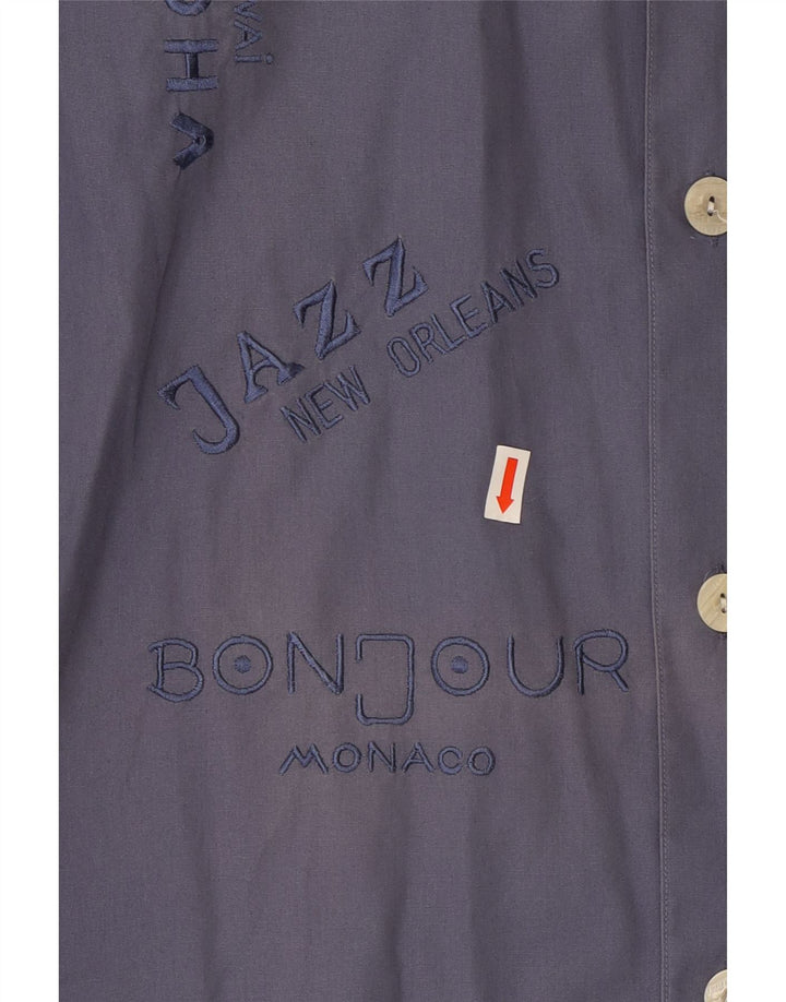 CARNABY'S Mens Graphic Shirt Large Navy Blue