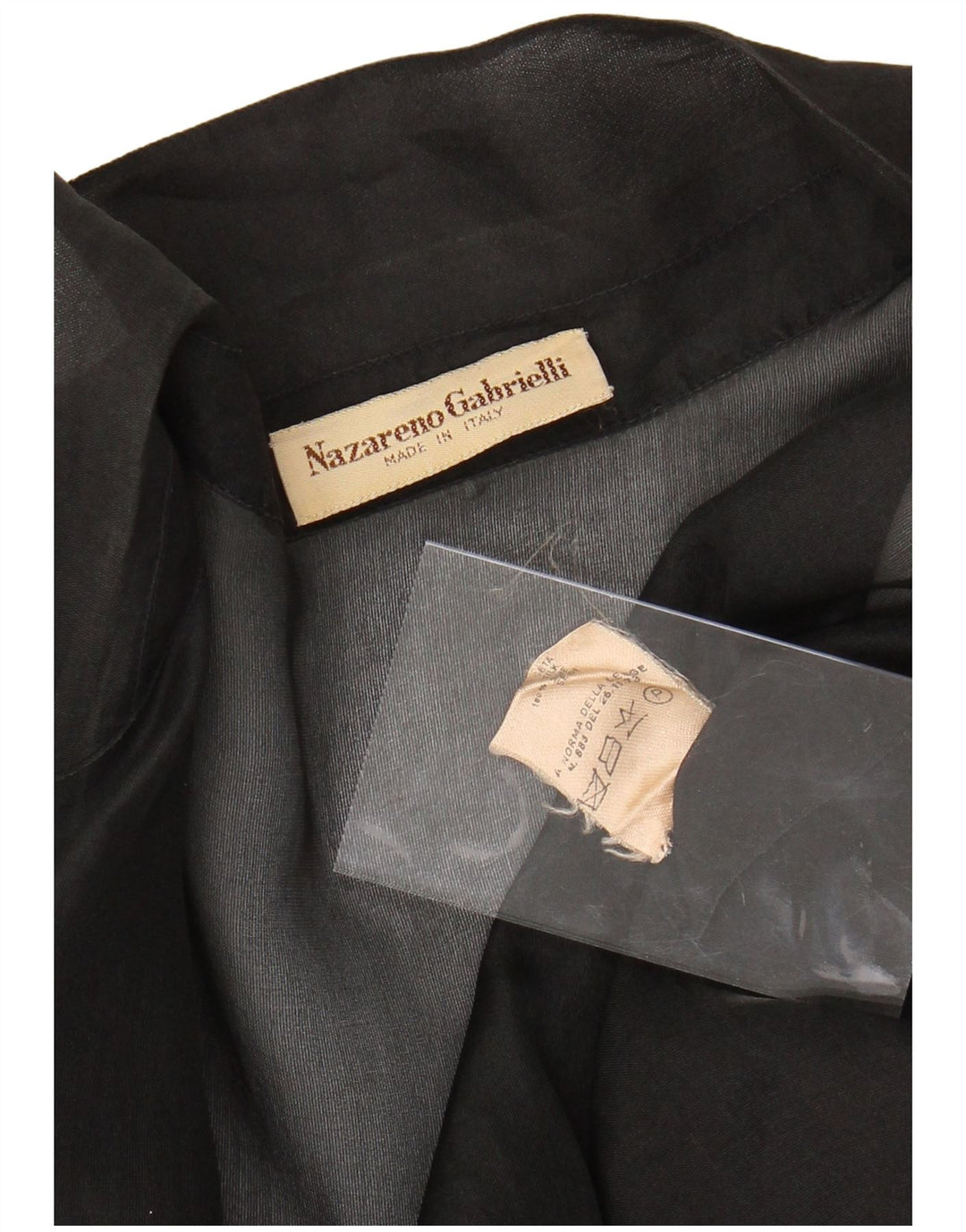 NAZARENO GABRIELLI Womens See Through Cardigan Top UK 14 Medium Black Silk