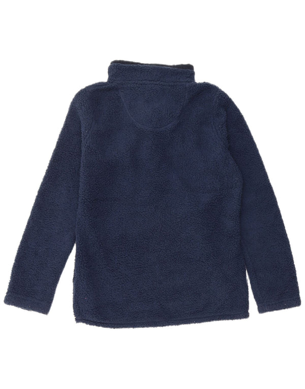 Crew Clothing Womens Fleece Jumper UK 12 Medium Navy Blue Polyester