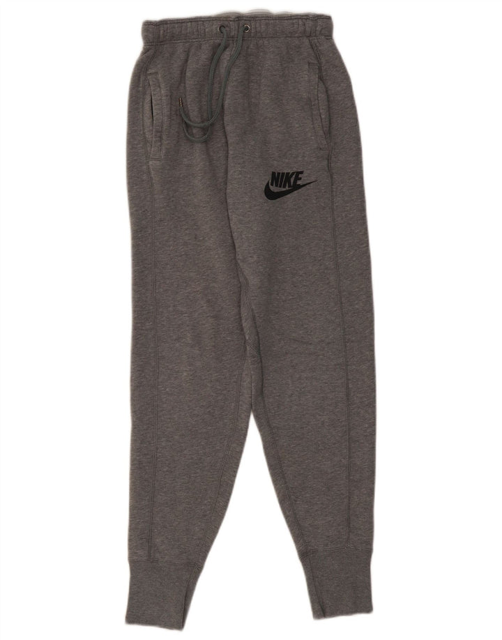 NIKE Mens Tracksuit Trousers Joggers XS Grey Cotton