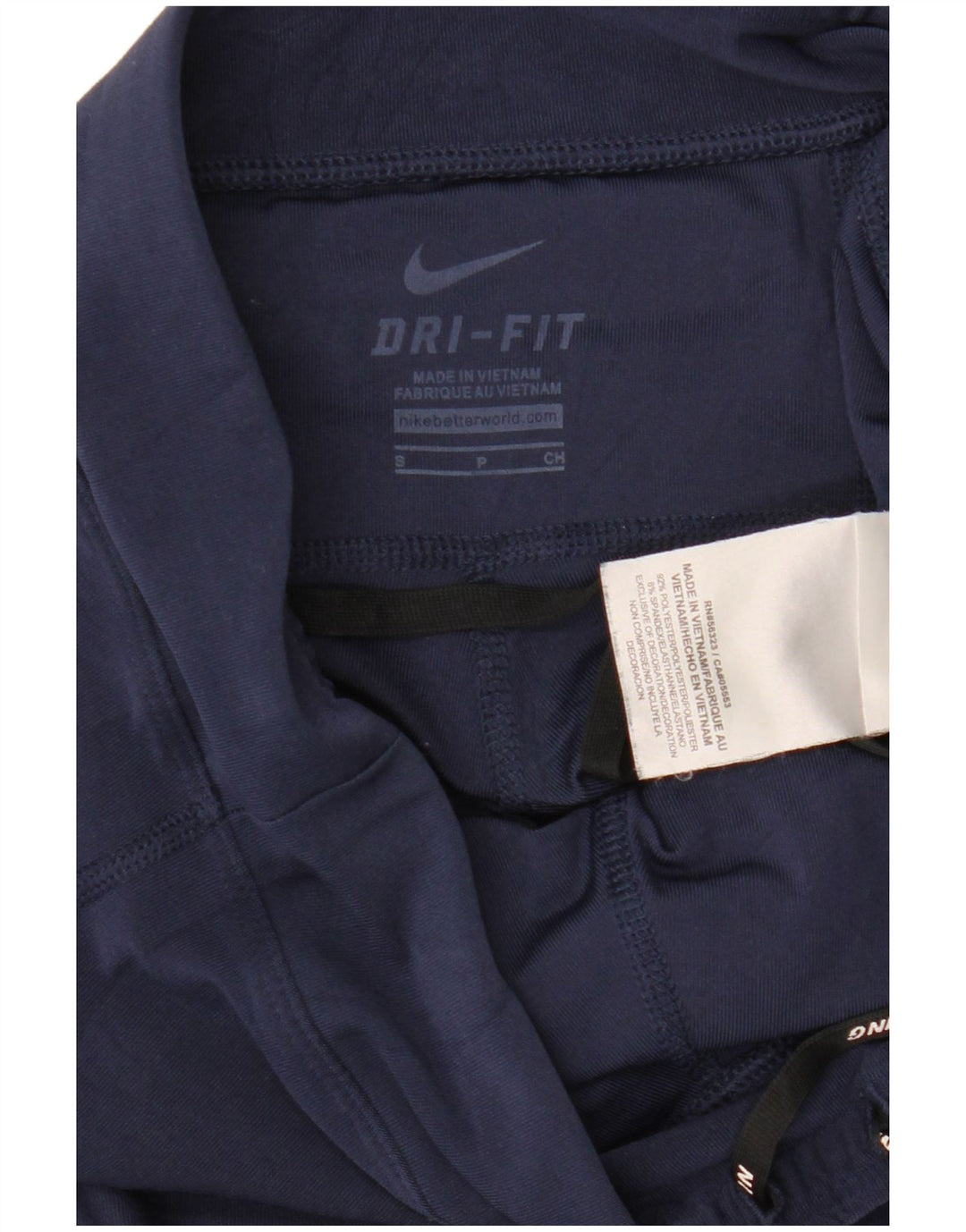 NIKE Womens Dri Fit Capri Leggings UK 10 Small  Navy Blue Polyester