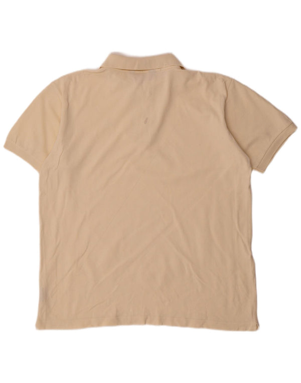 Kappa Mens Polo Shirt Large Off White Cotton