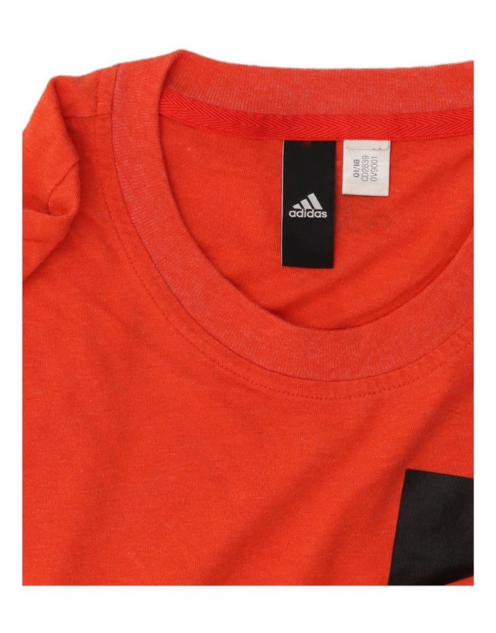 ADIDAS Mens Graphic T-Shirt Top Small Orange