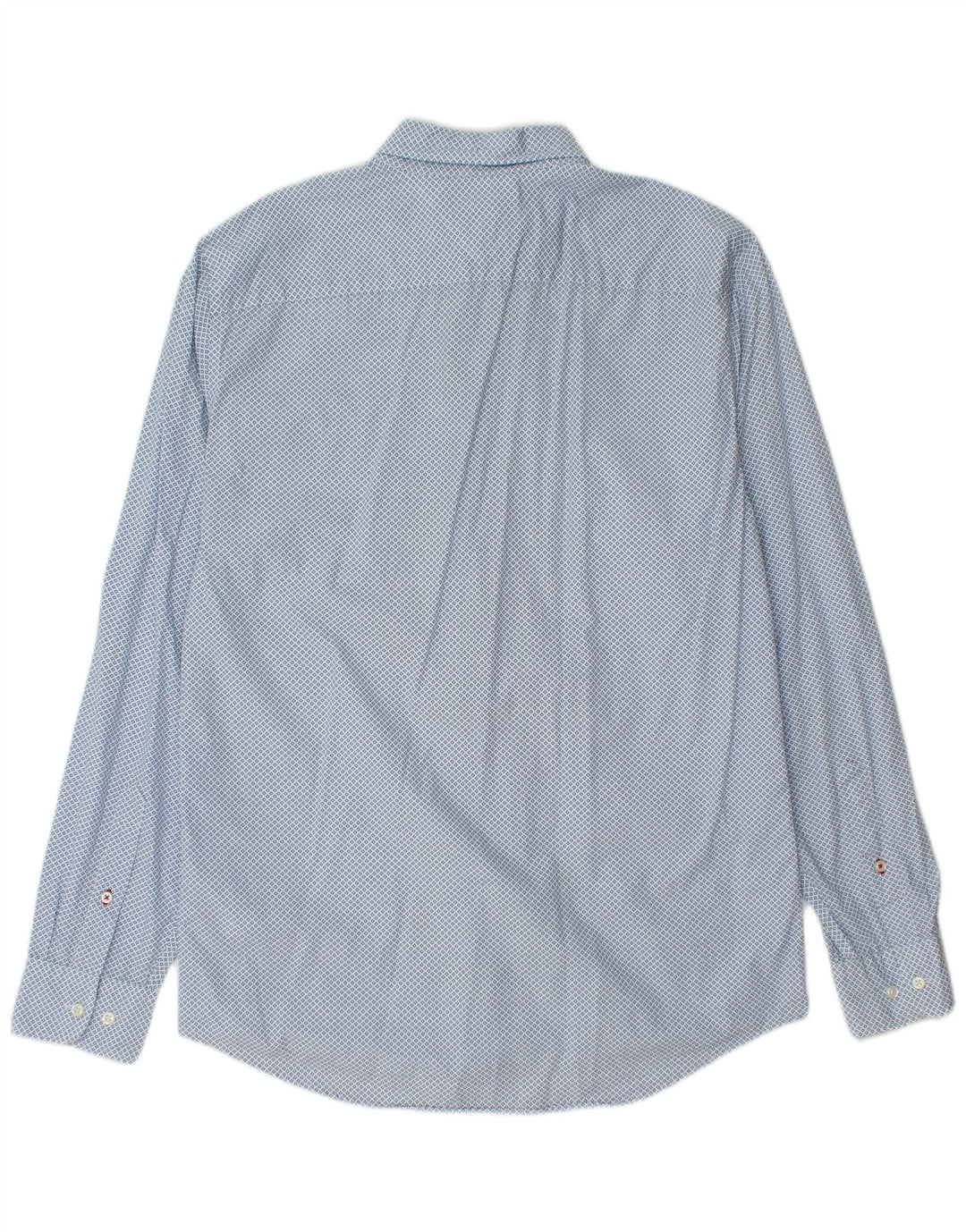 TOMMY HILFIGER Mens Regular Fit Shirt Medium Blue Spotted Cotton