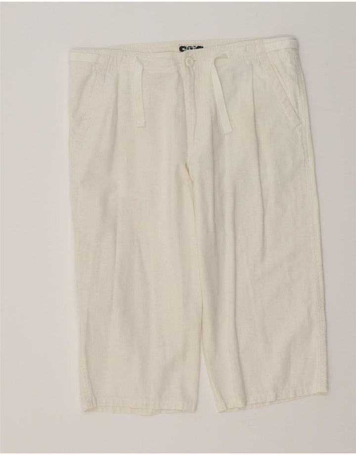 STS Womens Bermuda Shorts IT 46 Large W32  White Linen